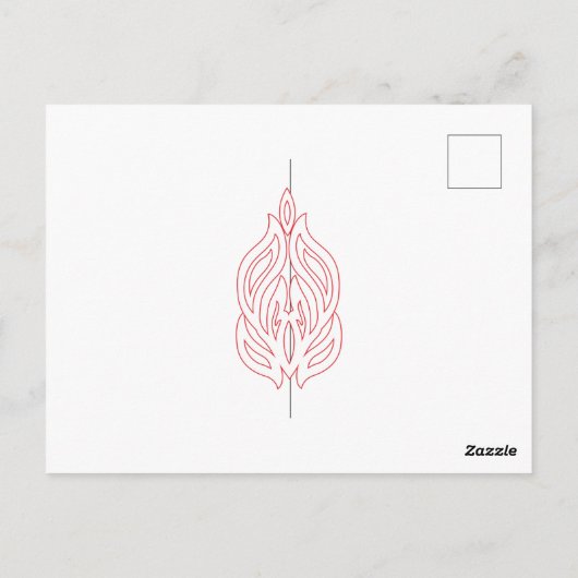 Misty Rose, flush Mahogany, dekoratives Design Postkarte (Rückseite)