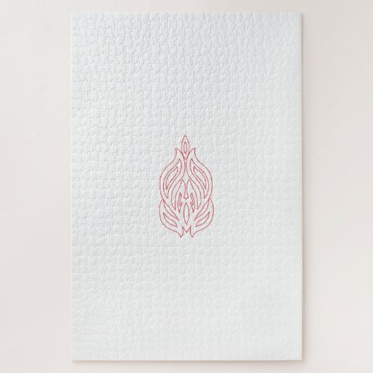 Misty Rose, flush Mahogany, dekoratives Design Puzzle (Vertikal)