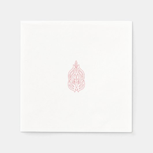 Misty Rose, flush Mahogany, dekoratives Design Serviette (Vorderseite)