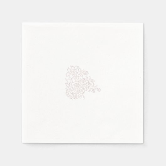 Misty Rose, flush Mahogany, dekoratives Design Serviette (Vorderseite)