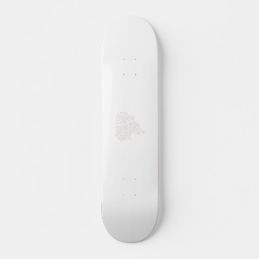 Misty Rose, flush Mahogany, dekoratives Design Skateboard (Vorne)