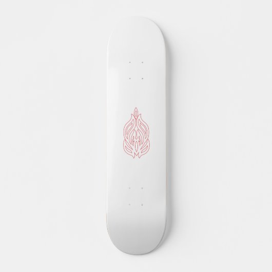 Misty Rose, flush Mahogany, dekoratives Design Skateboard (Vorne)