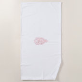 Misty Rose, flush Mahogany, dekoratives Design Strandtuch (Vorderseite)