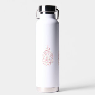 Misty Rose, flush Mahogany, dekoratives Design Trinkflasche