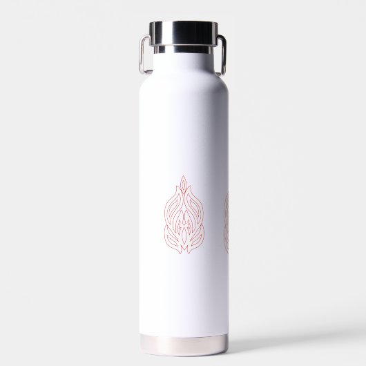 Misty Rose, flush Mahogany, dekoratives Design Trinkflasche (Vorne)