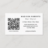 Misty Rose Haarstylist QR-Code  Visitenkarte (Rückseite)