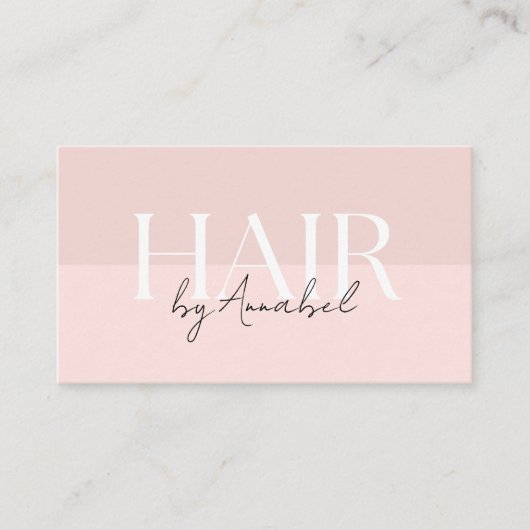 Misty Rose Haarstylist QR Code Visitenkarte (Vorderseite)