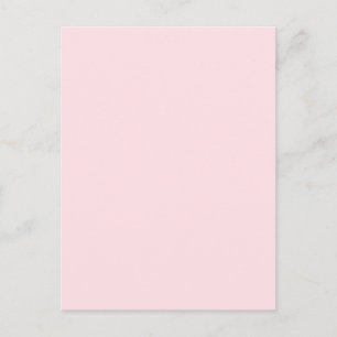 Misty Rose Light Baby Pink Solid Color Background Postkarte