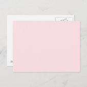 Misty Rose Light Baby Pink Solid Hintergrund Postkarte (Vorne/Hinten)