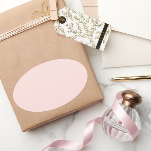 Misty Rose Ovaler Aufkleber (Schenken)