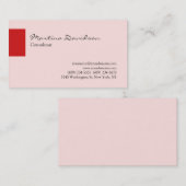 Misty Rose Red Elegant Stilvoll Visitenkarte (Vorne/Hinten)
