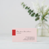 Misty Rose Red Elegant Stilvoll Visitenkarte (Stehend Vorderseite)