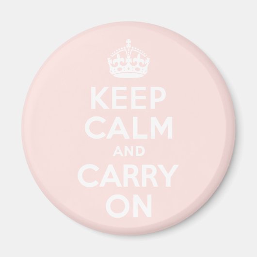 Misty Rose Ruhe bewahren und weiterführen Magnet (Vorne)