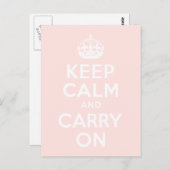 Misty Rose Ruhe bewahren und weiterführen Postkarte (Vorne/Hinten)