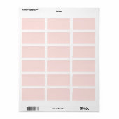 Misty Rose Solid Color Adressaufkleber (Vorne)