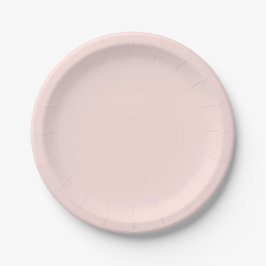 Misty Rose Solid Color Pappteller