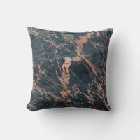 Misty Rustic Blue & Rose Gold Pink Glam Marmor