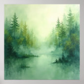 Misty Sage Abstrakt - Bio modern Poster (Vorne)