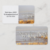 Misty Sandhill Cranes Visitenkarte (Vorne/Hinten)