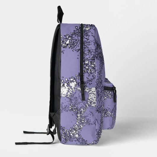 Misty Shamrocks Backpack – Trendy & Artistic Bedruckter Rucksack (Links)