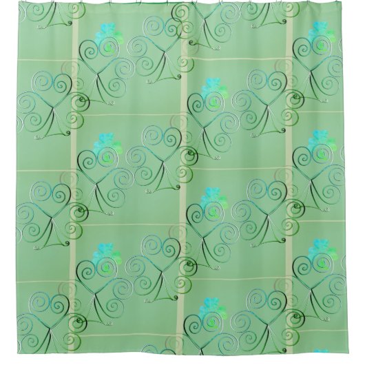 Misty Shamrocks Duvet Cover Duschvorhang (Vorderseite)