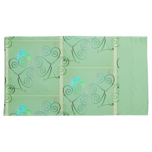 Misty Shamrocks Pillowcase Kissenbezug (Vorderseite-Rechts)