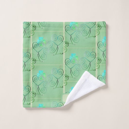 Misty Shamrocks Towel Badhandtuch Set (Waschlappen)