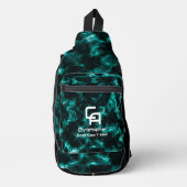 Misty Smoke Monogram Aqua Crossbody Bag (Vorderseite)
