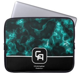 Misty Smoke Monogram Aqua Laptopschutzhülle