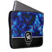 Misty Smoke Monogram Blue Laptopschutzhülle (Vorne Rechts)