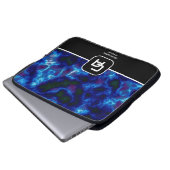 Misty Smoke Monogram Blue Laptopschutzhülle (Vorne Knopf)
