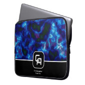 Misty Smoke Monogram Blue Laptopschutzhülle (Vorderseite Links)