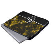 Misty Smoke Monogram Gold Laptopschutzhülle (Vorne Knopf)