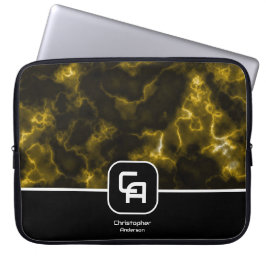 Misty Smoke Monogram Gold Laptopschutzhülle