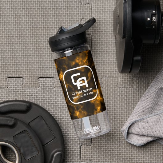 Misty Smoke Monogram Gold Trinkflasche (Fitnessstudio)