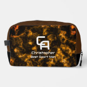 Misty Smoke Monogram Gold Waschbeutel (Vorderseite)