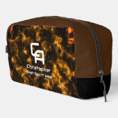 Misty Smoke Monogram Gold Waschbeutel (Rechte Ecke)