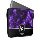 Misty Smoke Monogram Lila Laptopschutzhülle (Vorne Rechts)