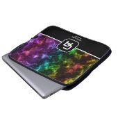 Misty Smoke Monogram Multicolors Laptopschutzhülle (Vorne Knopf)