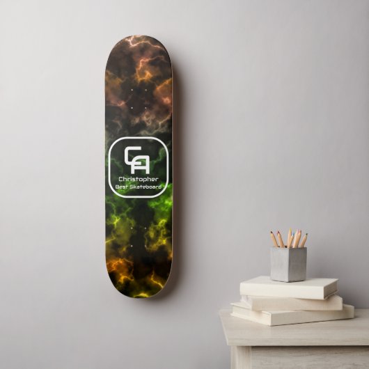 Misty Smoke Monogram Multicolors Skateboard (Wandkunst)