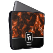 Misty Smoke Monogram Orange Laptopschutzhülle (Vorne Rechts)