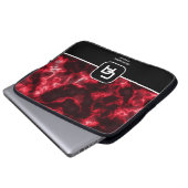 Misty Smoke Monogram Red Laptopschutzhülle (Vorne Knopf)