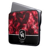 Misty Smoke Monogram Red Laptopschutzhülle (Vorderseite Links)
