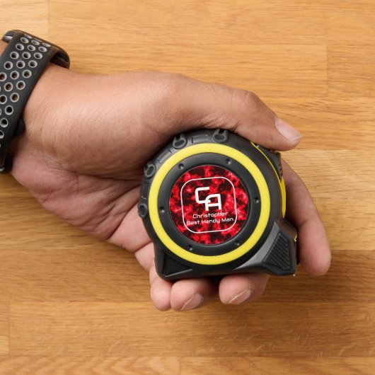 Misty Smoke Monogram Red Maßband (Zuhause)