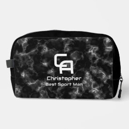 Misty Smoke Monogram Schwarz-weiß Waschbeutel