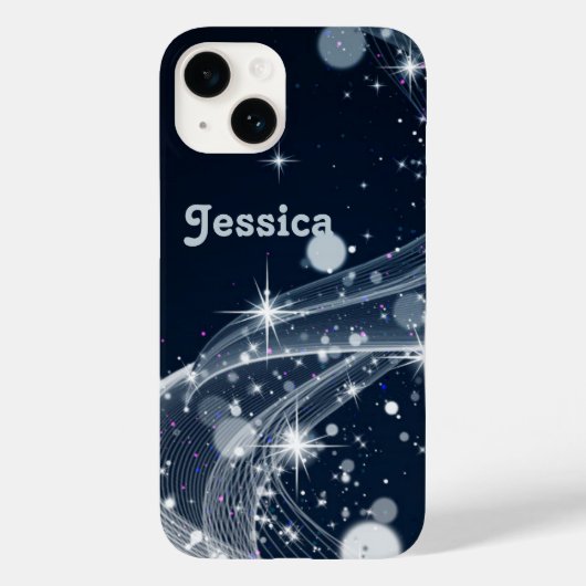 Misty Star Wirbel und Individuelle Name Case-Mate iPhone Hülle (Rückseite)