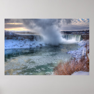 Misty Sunrise Poster