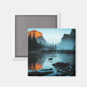 Misty Sunset in Yosemite Magnet (Vorderseite/Rückseite)