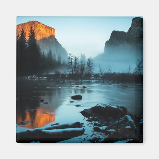 Misty Sunset in Yosemite Magnet (Vorne)