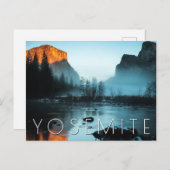 Misty Sunset in Yosemite Postkarte (Vorne/Hinten)